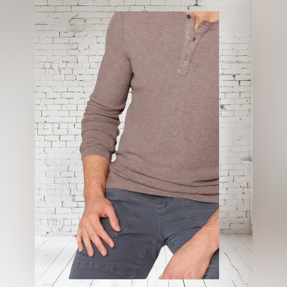 Threads for Thought Henley Shirt Men’s XL NWT | Purple Heather + Sustainable - Picture 5 of 5